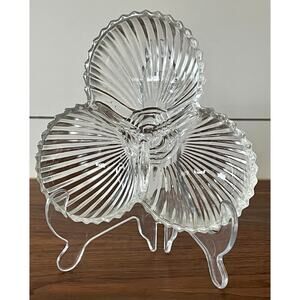 Vintage Anchor Hocking Depression 3 Section Dish